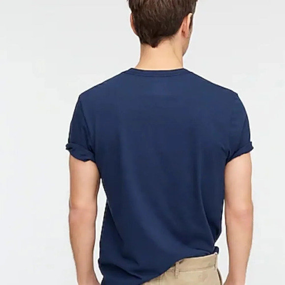 NWT J CREW ESSENTIALS V NECK TEE IN VINTAGE NAVY BLUE TALL WASH SIZE LT & XL - Picture 2 of 8